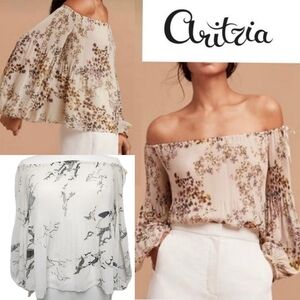$200 Aritzia Wilfred Talence Off-the-Shoulder Blouse Size xxmall